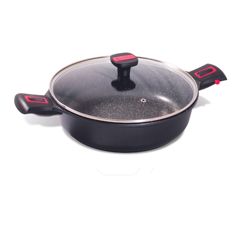 Sauteuse anti-adhérente avec couvercle - 28cm - Granit pro