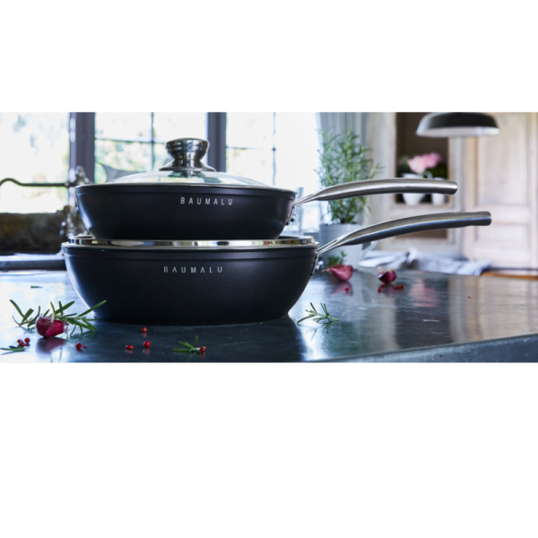 Sauteuse anti-adhérente avec couvercle en verre - Black Edition – Image 2