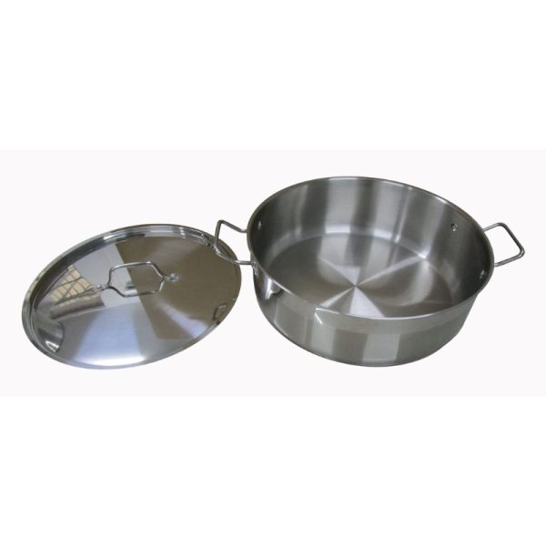 Mijoteuse avec couvercle en acier inoxydable - 36cm - Gastronomie – Image 2