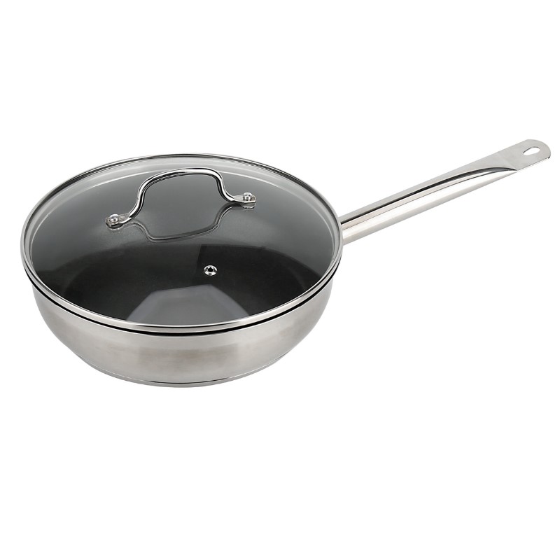 Sauteuse anti-adhérente avec couvercle en verre - 24cm - Gastronomie
