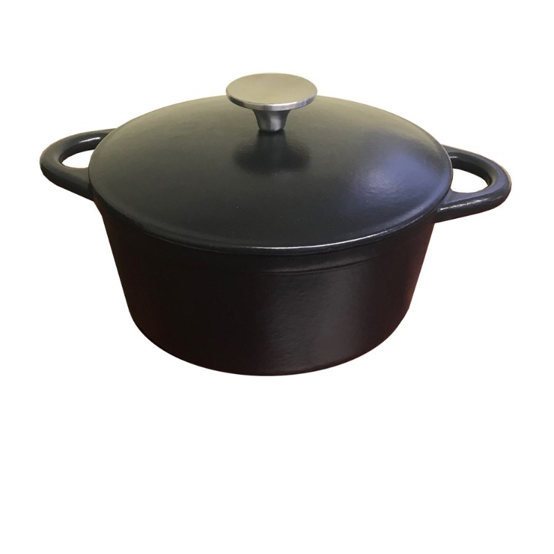 Cocotte ronde en fonte noir