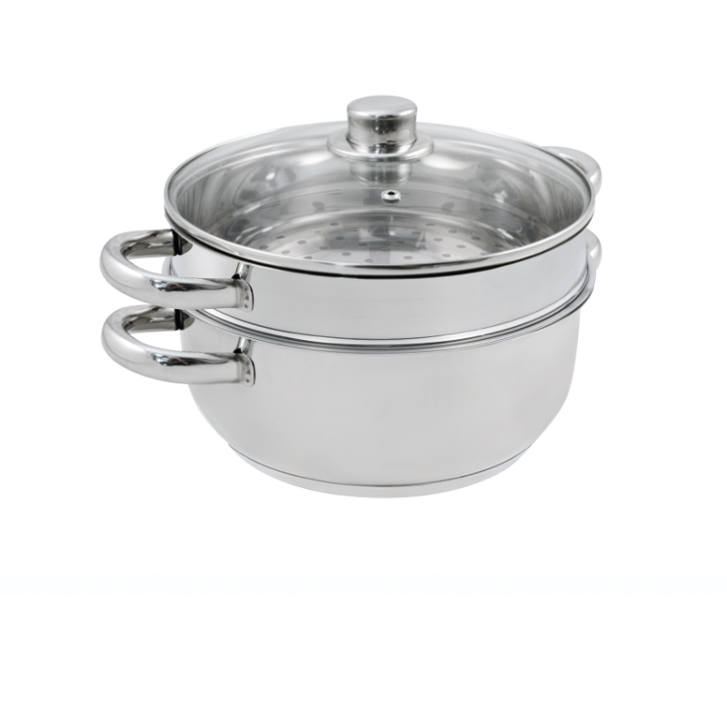 Combiné vapeur composé de Faitout, cuit-vapeur et couvercle - 24cm