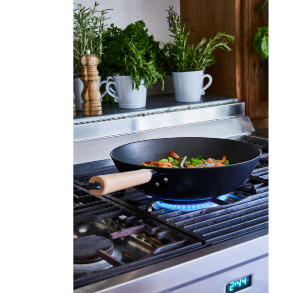 Wok en fonte - 30cm - Roc – Image 2