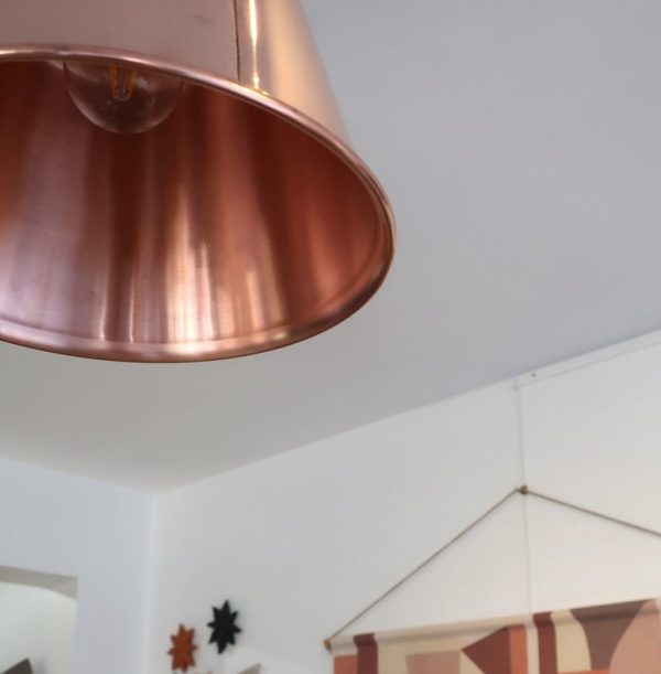 Suspension luminaire en cuivre - bassine à gelée 26cm – Image 2