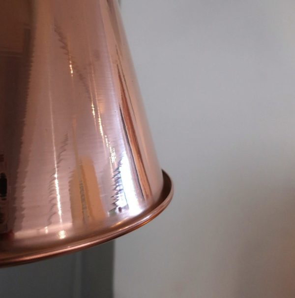 Suspension luminaire en cuivre - bassine à gelée 26cm – Image 4