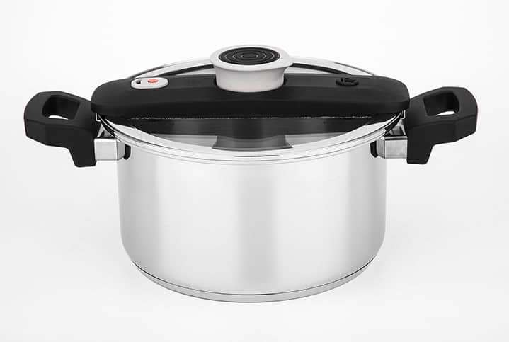 Cuiseur basse pression en inox avec couvercle - 24cm