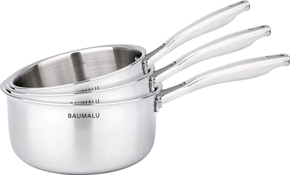 Set de 3 casseroles en triple couche - 16 à 20cm - Triplinox