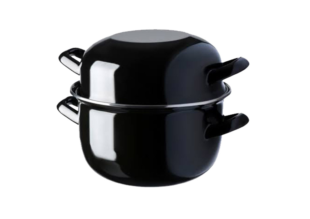Marmite à moules émail Ø16 cm coloris noir sans marquage
