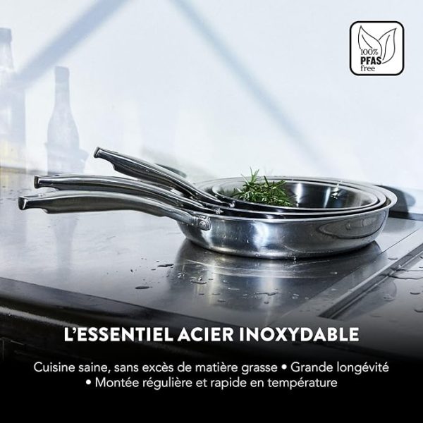 Couscoussier traiteur en inox avec couvercle en verre – Image 2