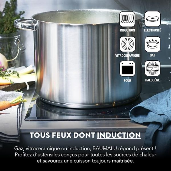 Sauteuse anti-adhérente avec couvercle - 26cm - Basalt Futur – Image 4